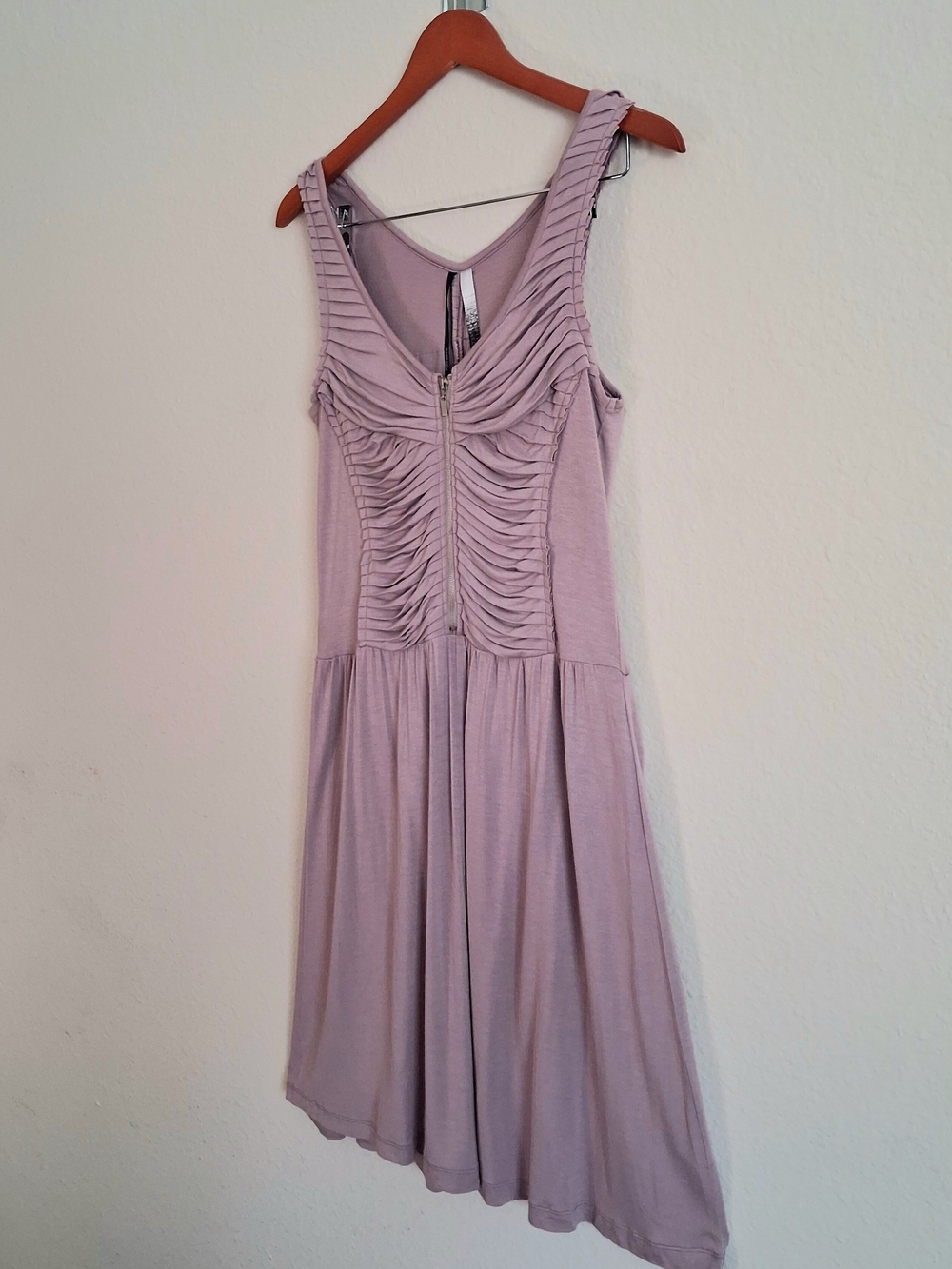Kensie Lavender Ruched Midi Dress